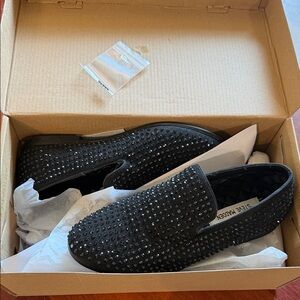 Black Studded Loafers
